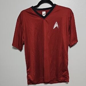 Red V-Neck Men's M Star Trek Kellogs Shirt